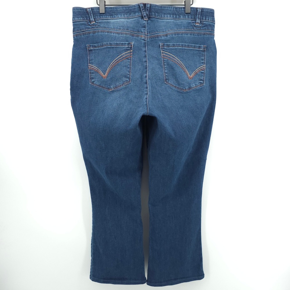 Wit & Wisdom Ab-solution Women Jeans 18W Blue Bootcut L1X111KG Dark Wash - Picture 3 of 11